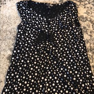 Black and white blouse